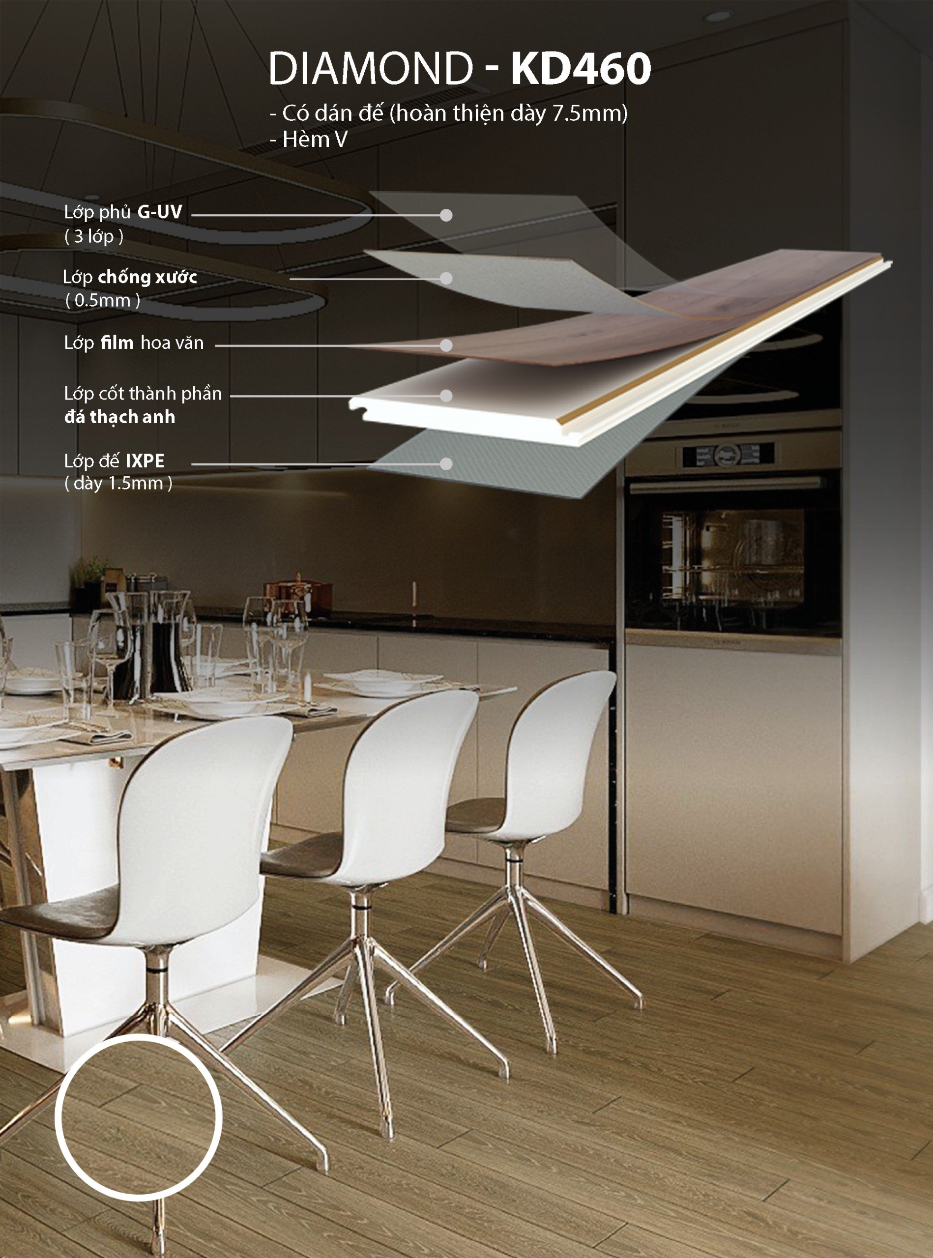 Sàn Thạch Anh Kobler Diamond KD460