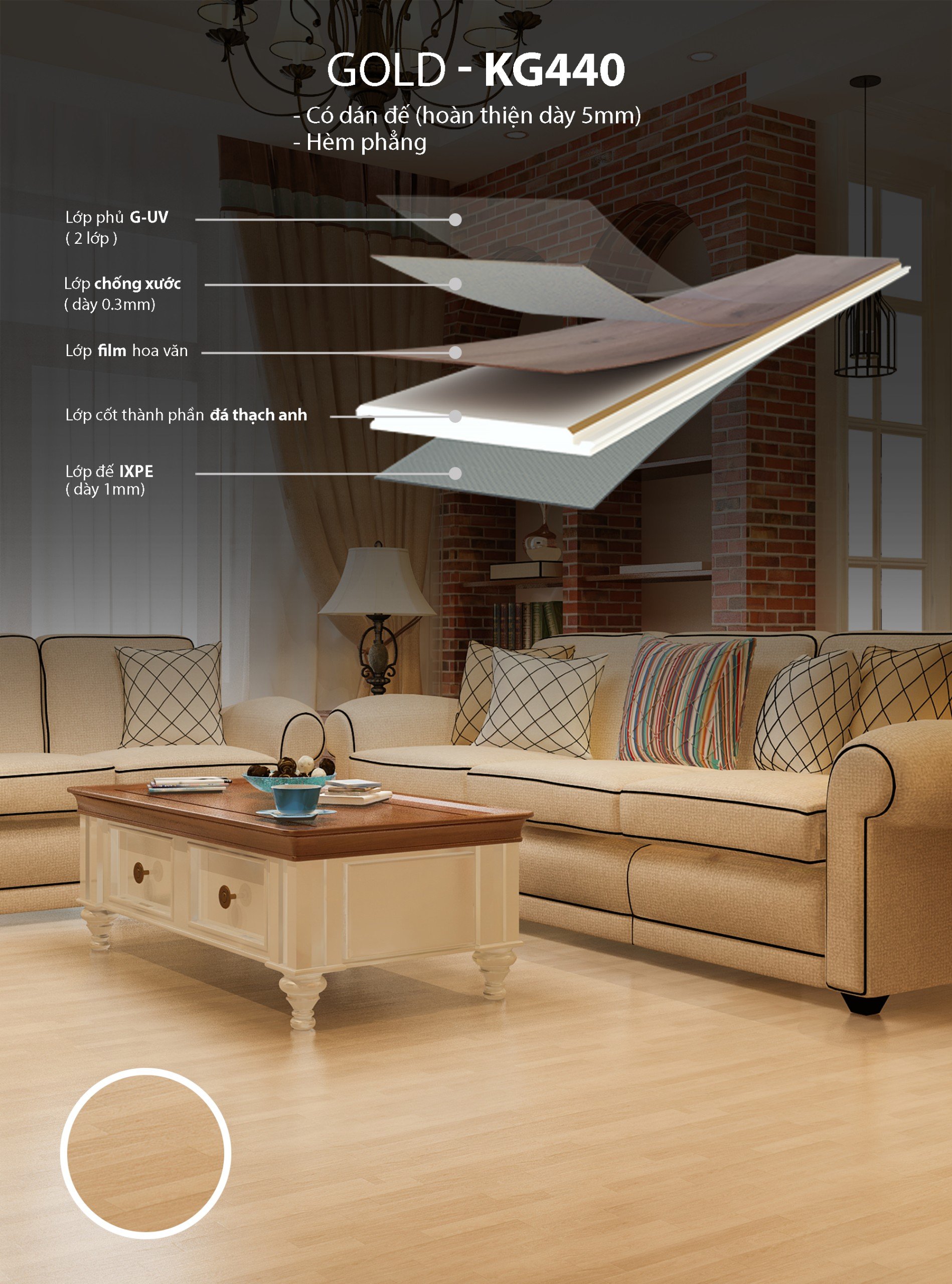 Sàn Thạch Anh Kobler Gold KG440