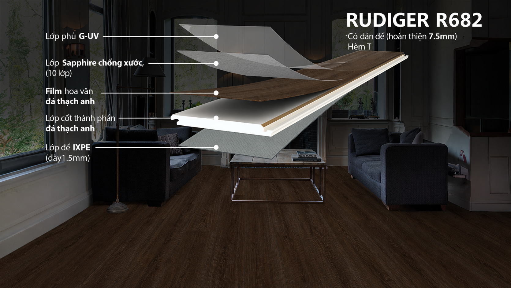 Sàn thạch anh R682 giá tốt