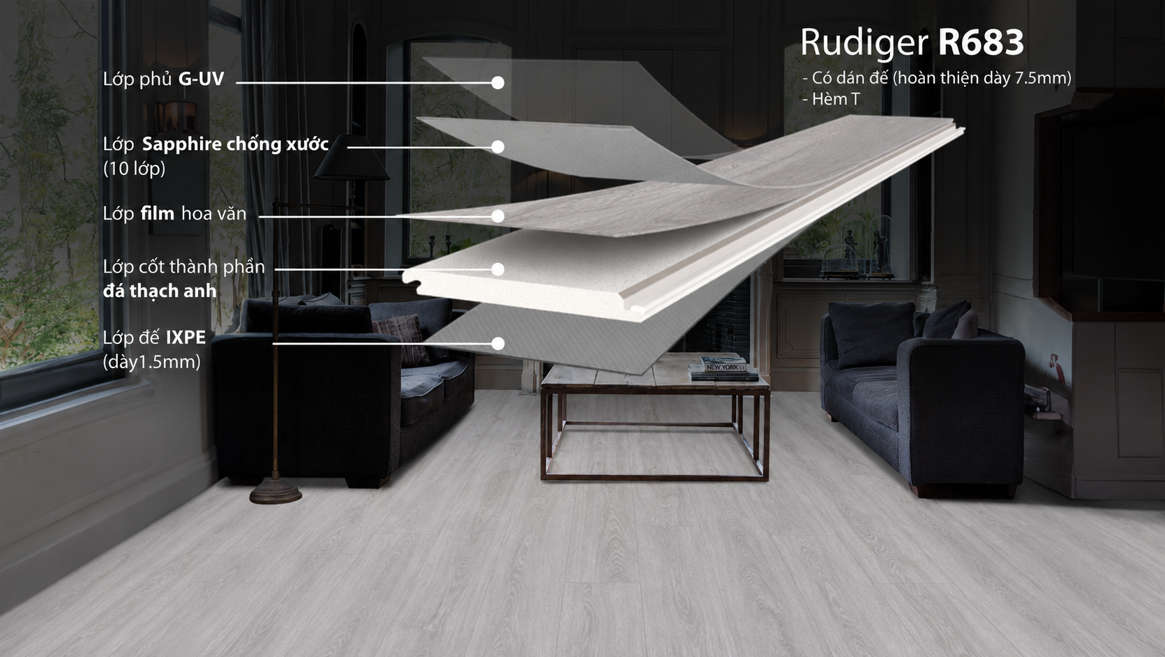 Đặc điểm Sàn thạch Anh R683