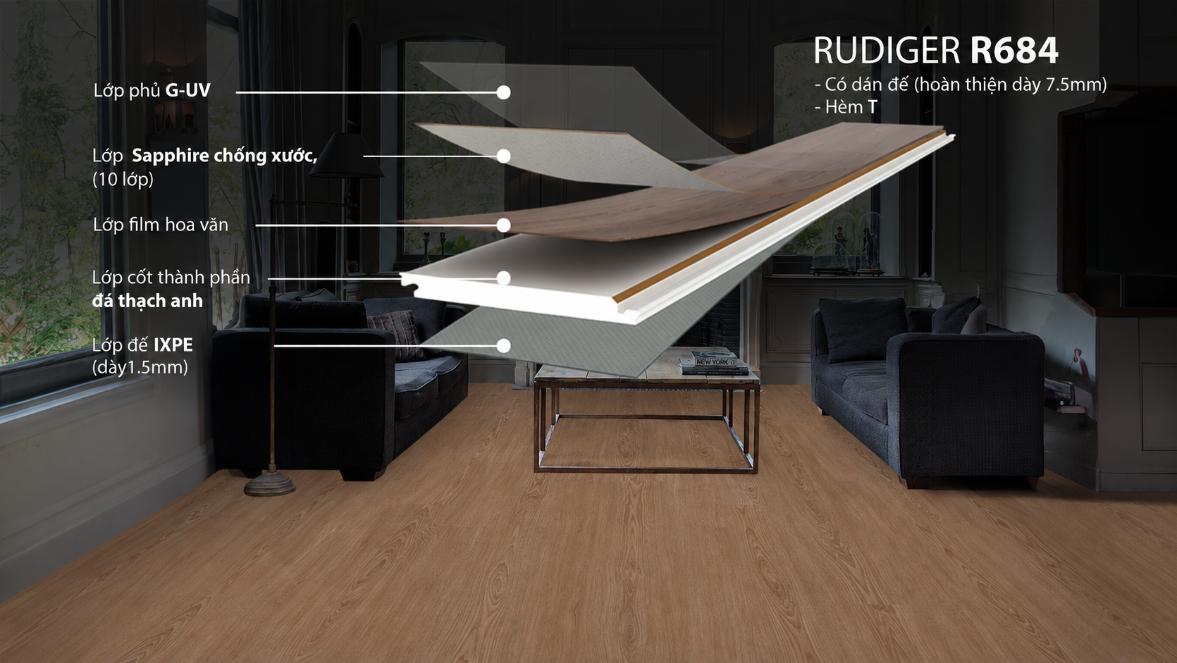 sàn thạch Anh Rudiger R684